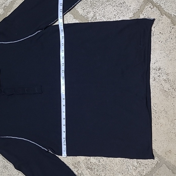 Carbon 2 Cobalt Sweater Men's Medium Black Gray Henley Knit Size M - Picture 3 of 7